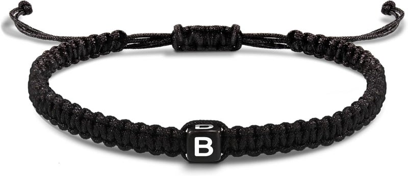 Btysun Initial Bracelets for Women Men Gifts for Her Teen Girl Best Friend Birthday Graduation Dainty Braided Bracelets Letter A-Z Charm Adjustable Link Mother's Day Jewelry Mom Christmas Gifts Valentine's Day Jewelry - Image 1
